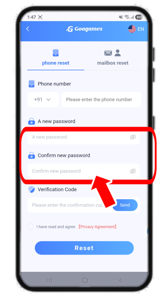 Goagames Forgot PAssword