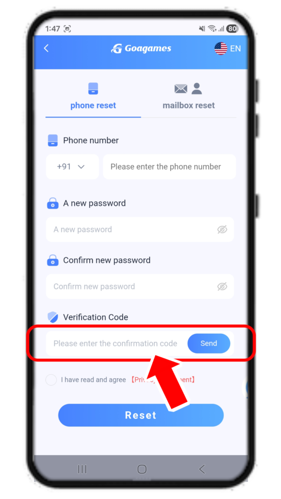 Goagames Forgot PAssword